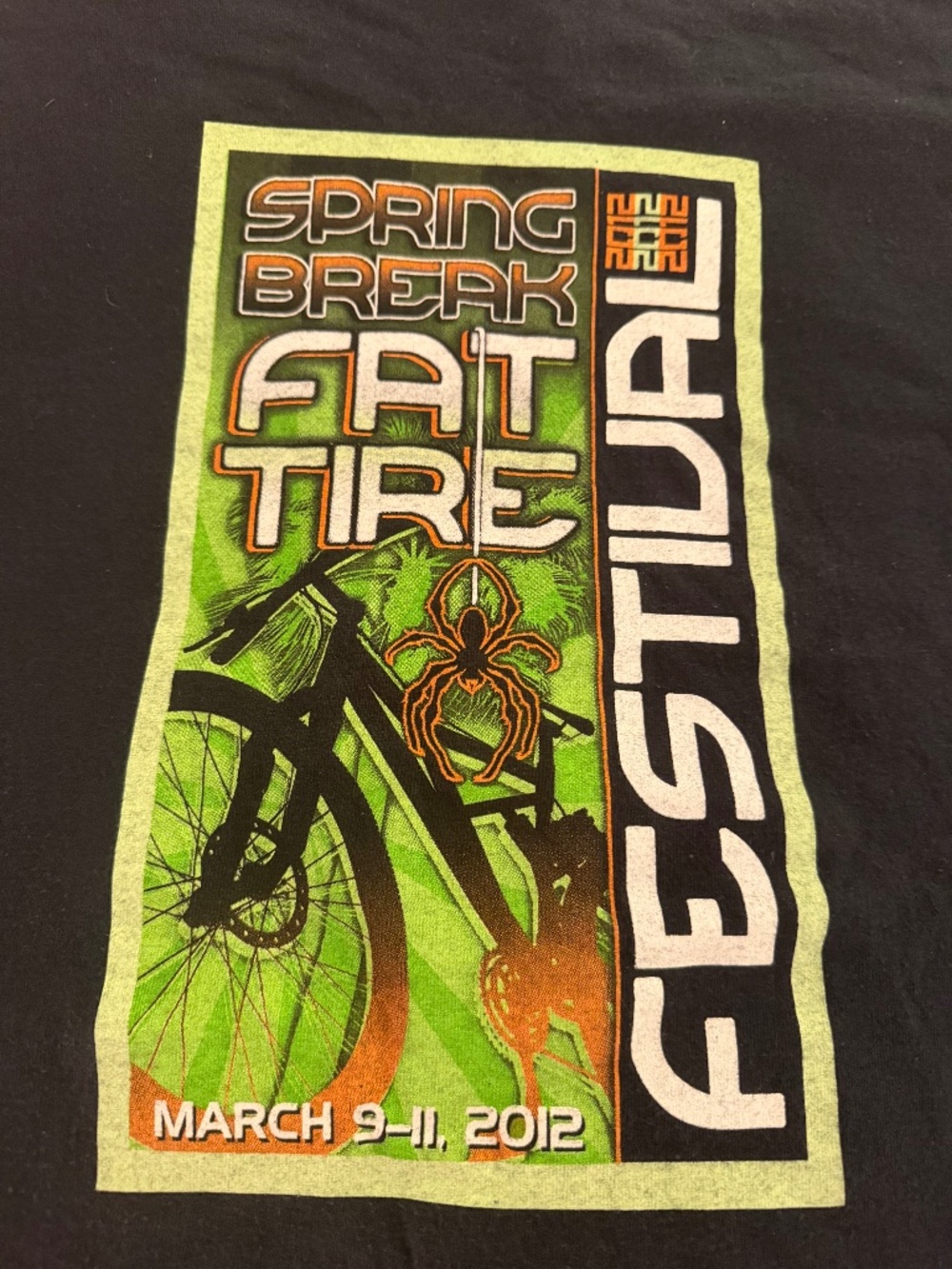 2012 Fat Tire Festival mountain biking vintage tshirt size XL